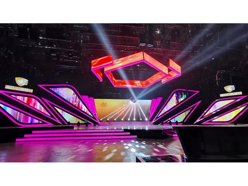 Creative LED display on stage